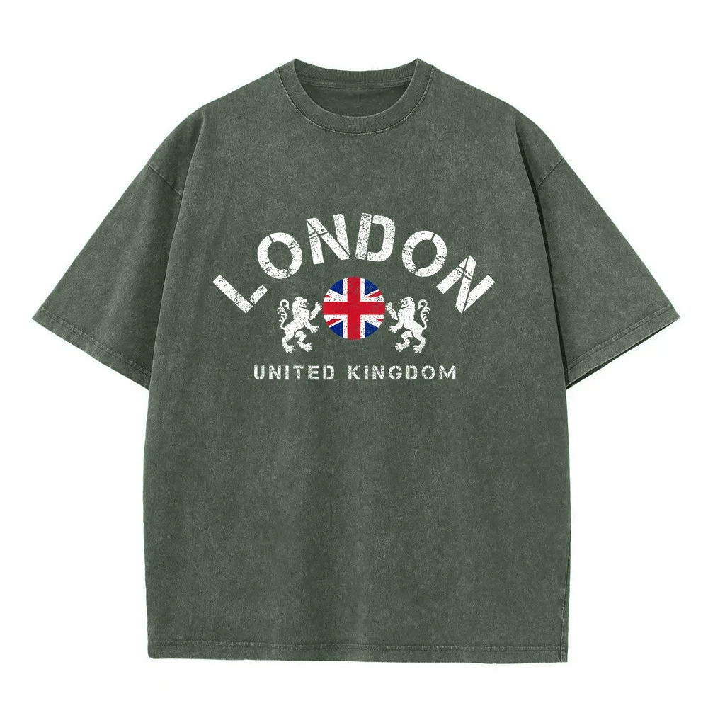 London UK United Kingdom Union Jack England Souvenir Gift T-Shirt Лонгслив Unique For Great Cotton Tee Summer Top Funny Quote