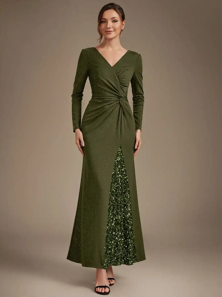 robes-de-soiree-moulantes-a-manches-longues-en-jersey-avec-col-en-v-et-sequins-grandes-tailles