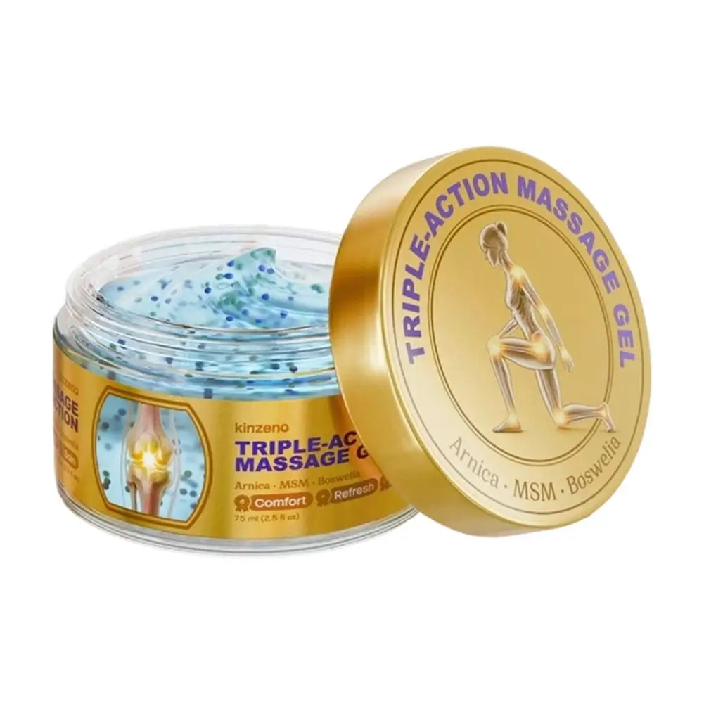75ml Kinzeno Triple-Action Körpermassagegel Natürliche Arnika-MSM-Boswellia-Formel Kühlendes Beruhigendes Gel für Körpermassagepflege – Detail 1