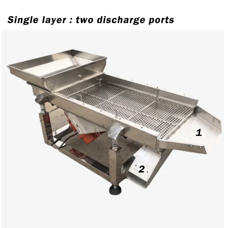 50x120cm  Vibrating Screening Machine Single Double Three Layer Linear Stainless Steel Filter for  Particle Powder Separation