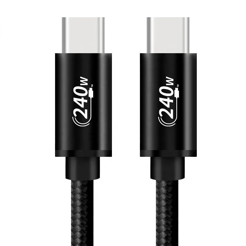 Кабель USB C к Type C, 240 Вт PD3.1, 48 В, 5 А, многофункциональный зарядный кабель для быстрой быстрой зарядки, совместимый с Thunderbolt 3