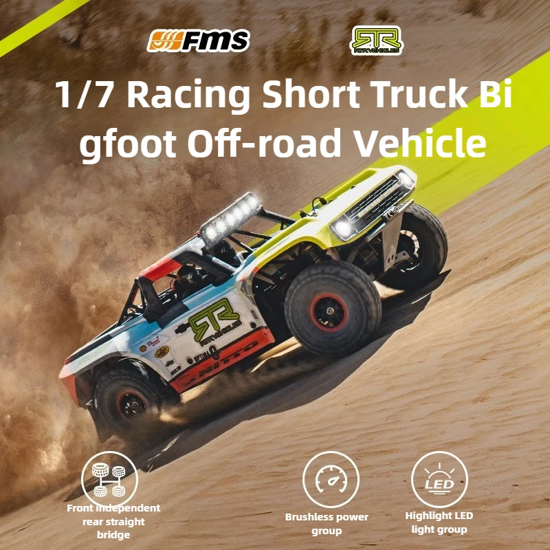 

FMS 1/7 RC Car 4WD Высокоскоростной бесщеточный большой ножной альпинистский внедорожник Имитация гоночного автомобиля с дистанционным управлением Модель автомобиля Игрушечный подарок