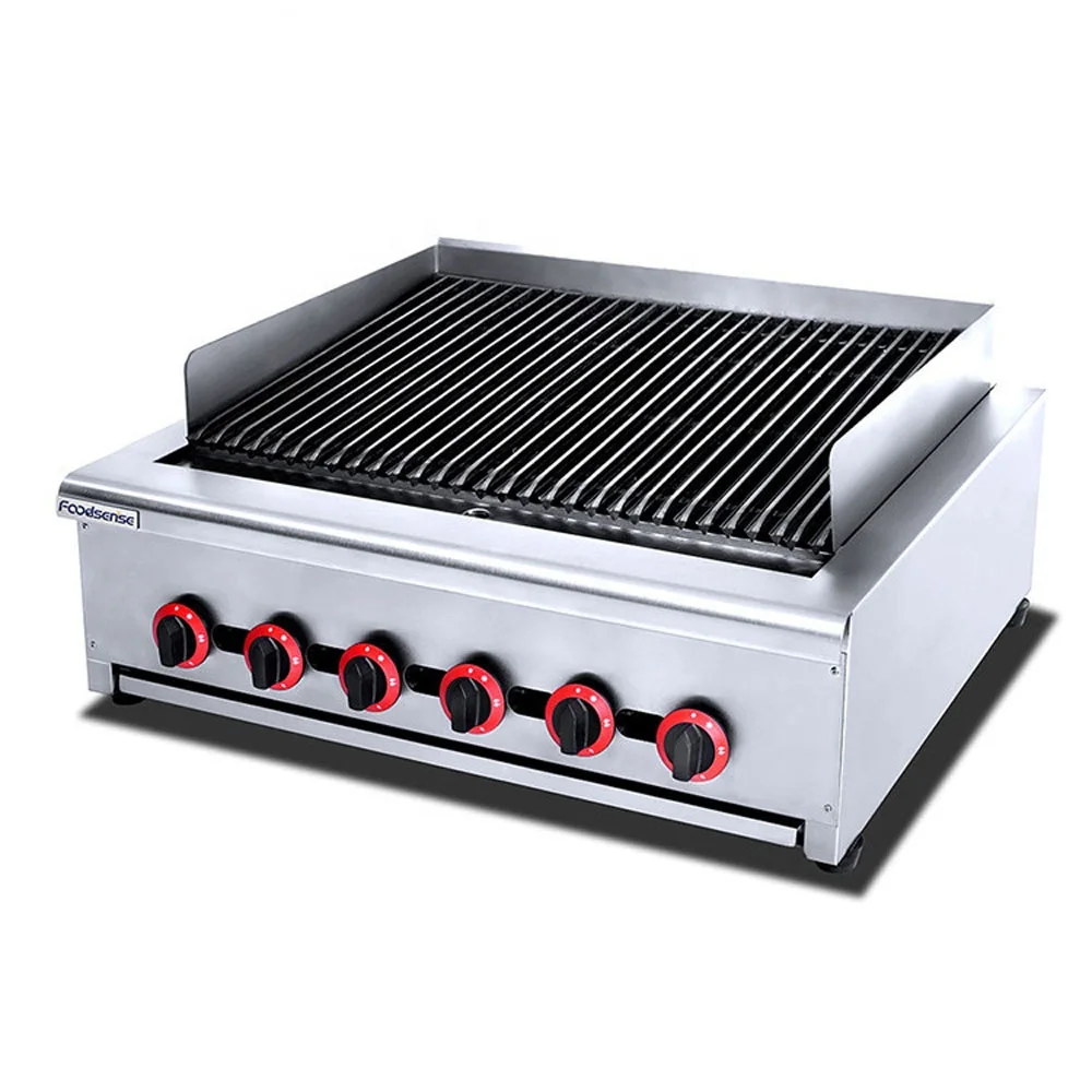 

LPG or Natural Gas Table Top Gas Char Broiler Commercial Gas Rava Rock Grill,bbq Oven Grill
