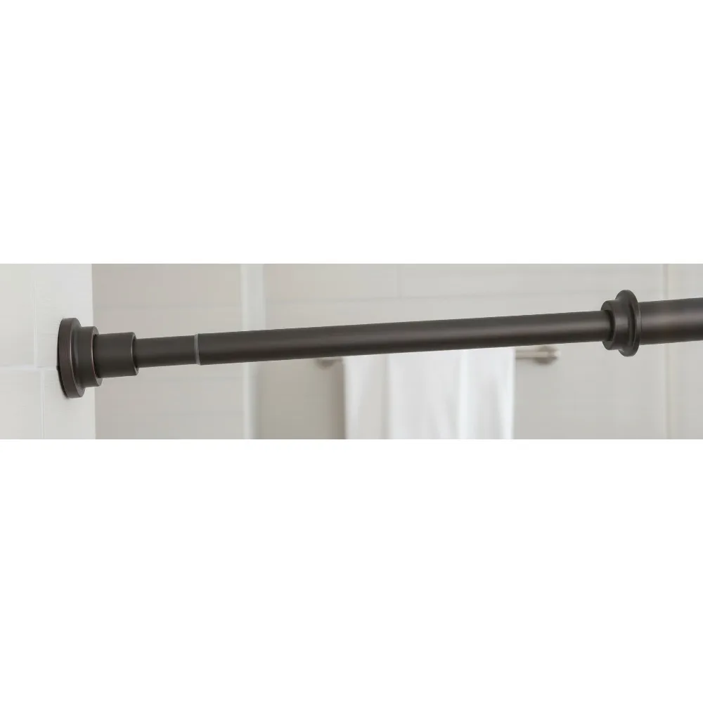 

Classic Adjustable 42-72 Inch Shower Rod Oil Rubbed Bronze No Drill Bathroom DIY