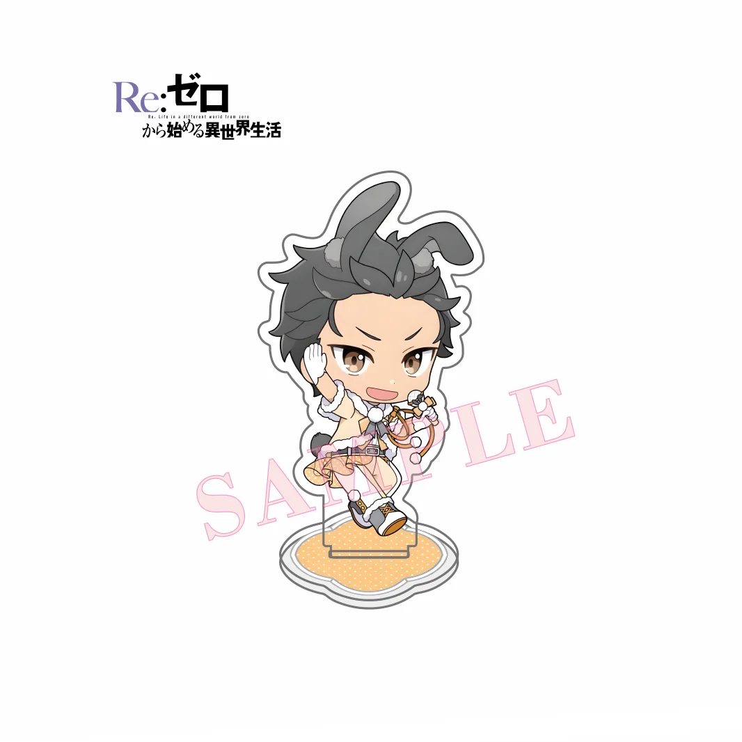 Anime Re:ZERO -Starting Life in Another World Subaru Natsuki/Emilia/Rem/Puck 10CM Cute Chibi Acrylic Stand Keychain Gifts