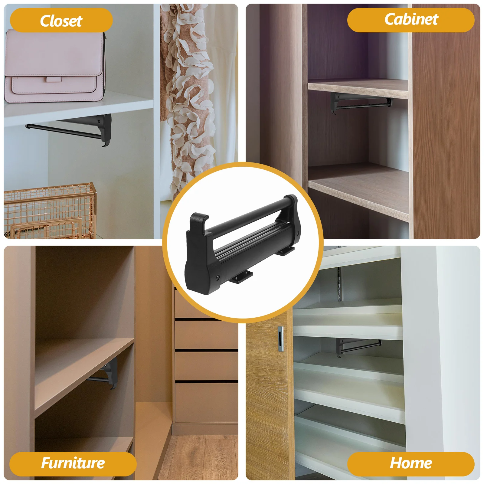 

Adjustable Closet Rod Slide Pull Out Retractable Trousers Rack Rail Smooth Operation Easy Installation Wardrobe Board Slides