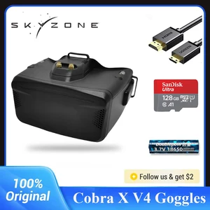 Skyzone Cobra x V4 FPV Glasses 1280x720 LCD Screen with SD Card 5.8GHz 48CH V3.3 SteadyView H264 DVR 60fps MOVPS 8 Main Sales Glasses FPV - №4