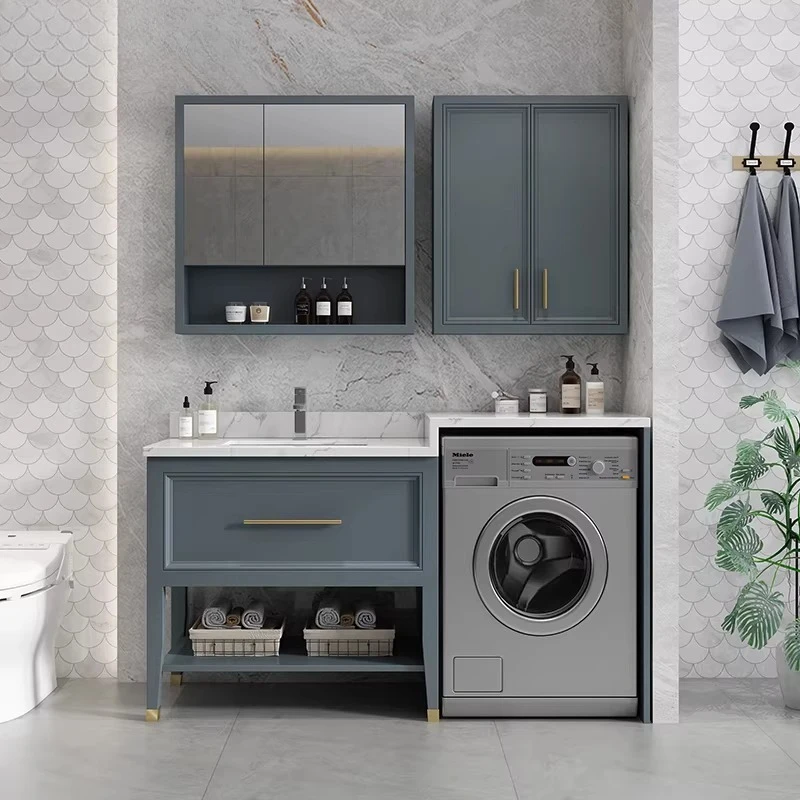 

Balcony washing machine cabinet hand washbasin integrated combination cabinet, bathroom washbasin cabinet
