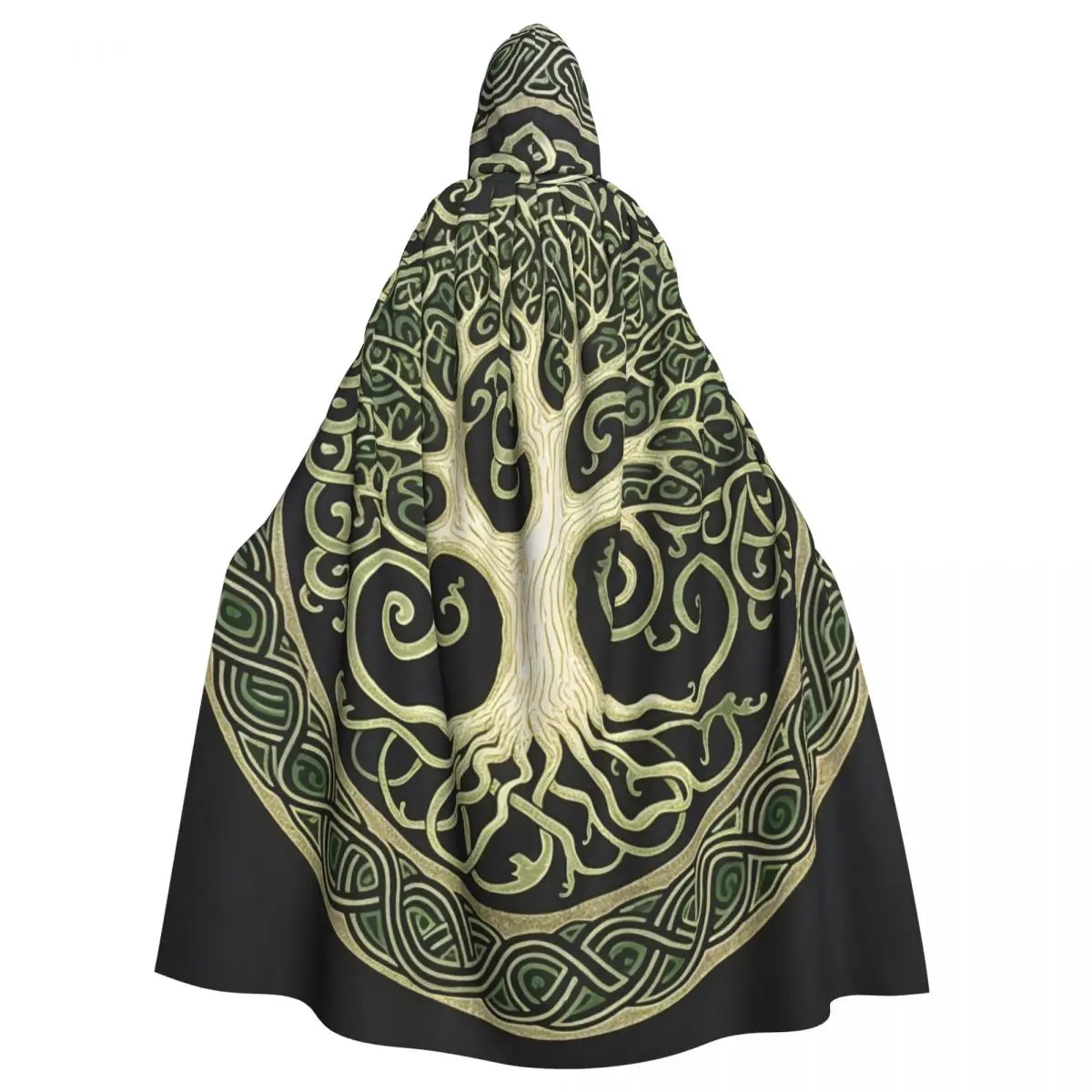 Hooded Cloak Unisex Cloak with Hood Cloak Cosplay Costume Yggdrasil Tree Of Life