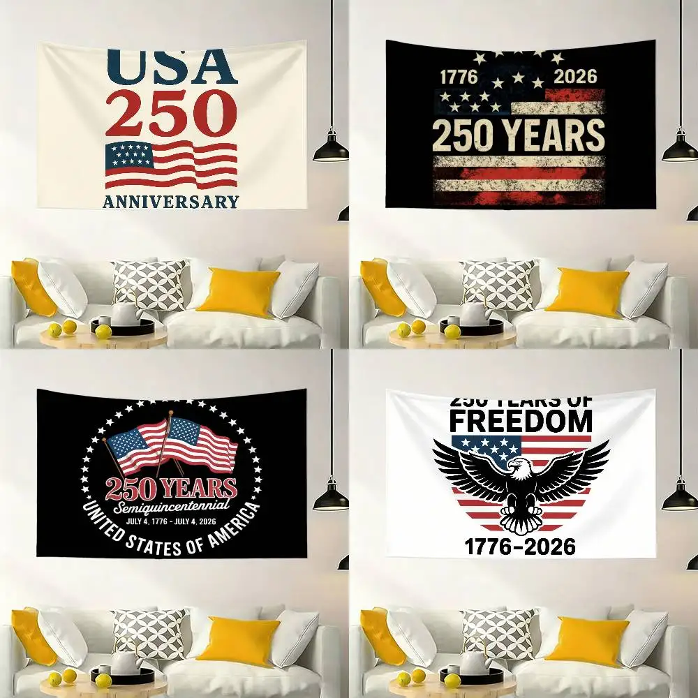 250 Years of Freedom United for 250 USA Flag Outdoor Decorations for Bedrooms Home Decor Items Decoration Banners