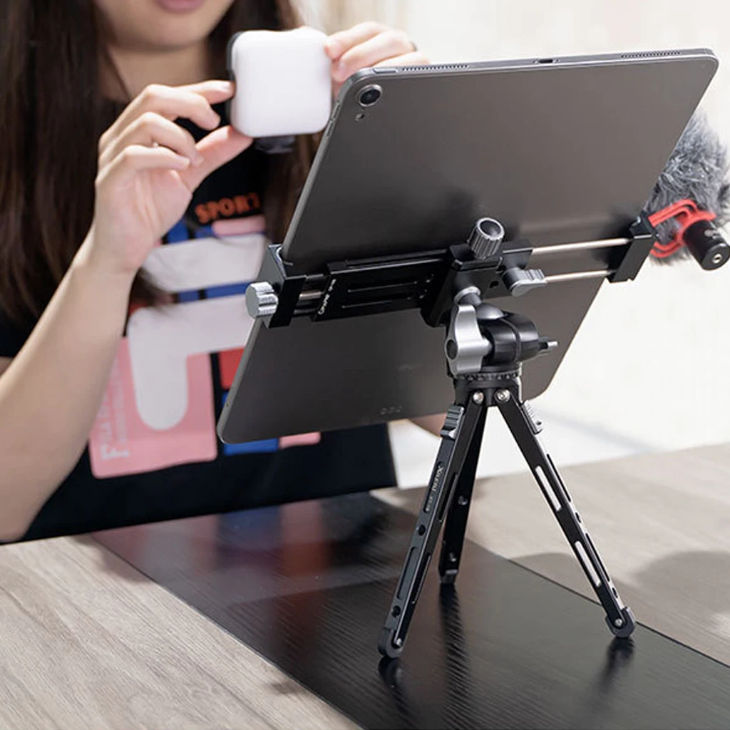 Universal Metall Tablet PC Computer Ständer Desktop Unterstützung Live Feste Clip Stativ Halterung CP-12S für iPad Mobile Handy Halter – Detail 13
