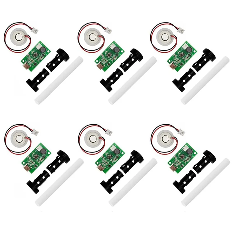 ABPQ-6Pack DC 5V USB humidificador atomización disco interfaz micro placa de circuito de unidad de atomización para el hogar DIY