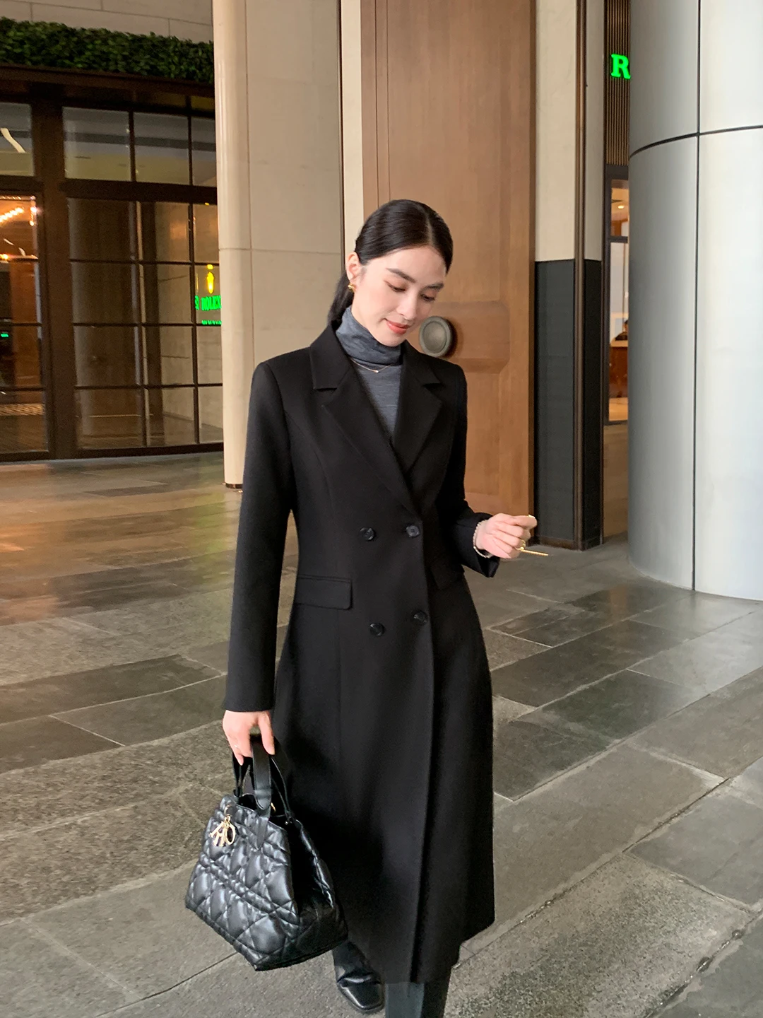 

Женский приталенный двубортный пиджак Maven Lin, удлиненный до середины бедра, с завышенной талией, для повседневной носки, из полиэфирного волокна