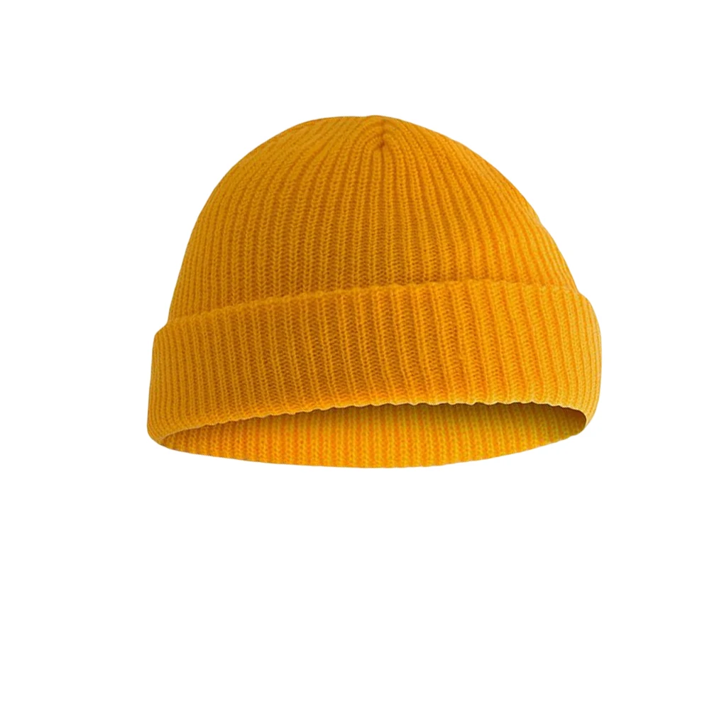 

Knitted Hat Woolen Cap Warm Beanie Breathable Solid Color Winter Supplies