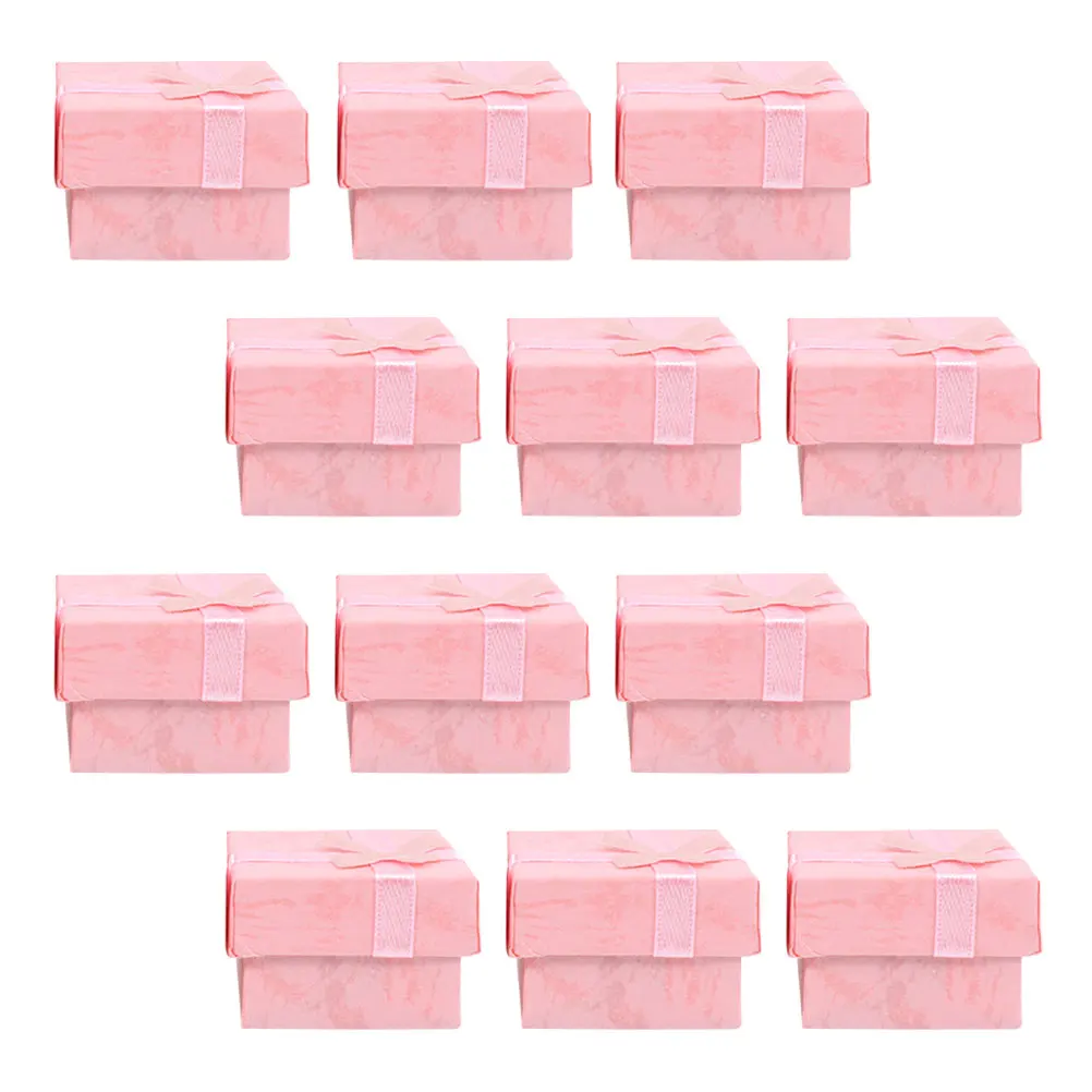 

12Pcs Jewelry Boxes Simple High-Grade Storage Cases for Rings Earrings Necklaces Jewelry Organizer Gift Packaging