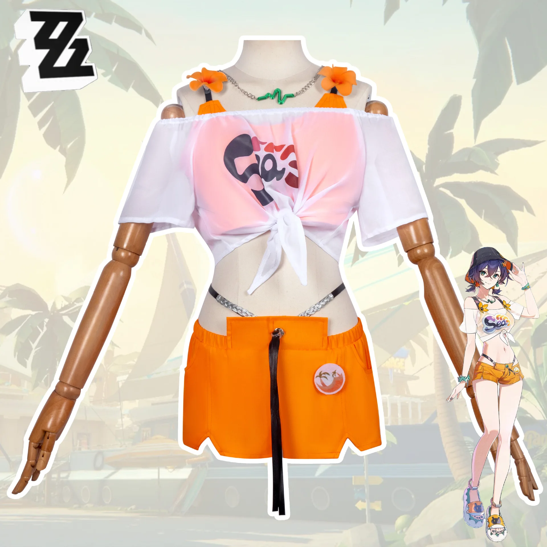 Costume cosplay Belle maillot de bain été Zenless Zone Zero ZZZ, maillot de bain femme, tenue pour Halloween, Comic Con jeu de rôle