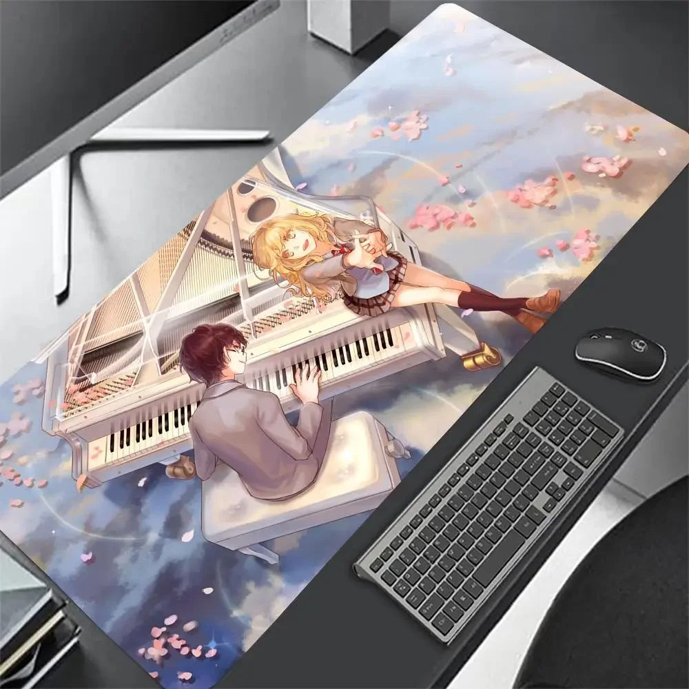 Anime Your Lie In April Mousepad Large Gaming Mouse Pad LockEdge Thickened Computer Keyboard Table Desk Mat