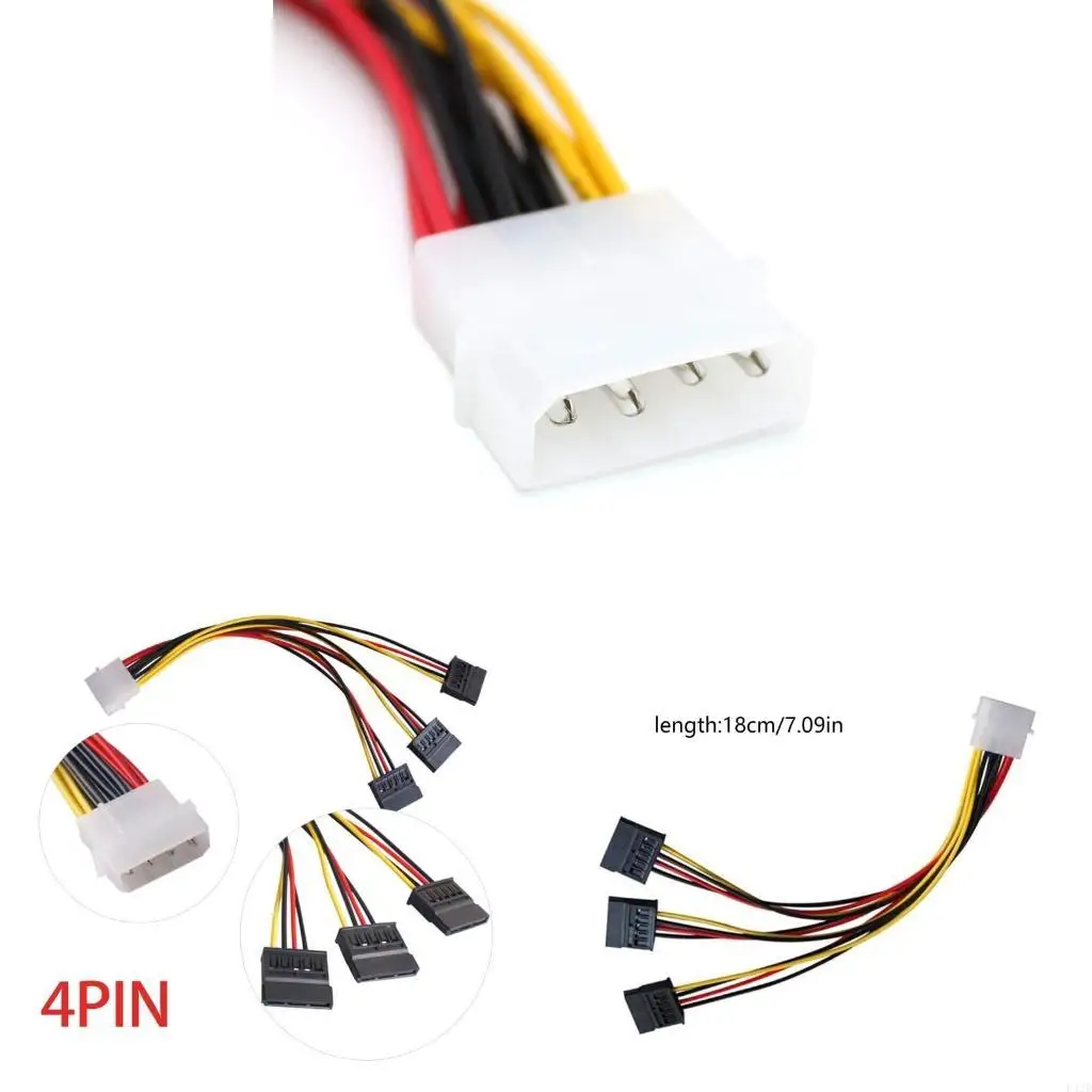 F42D 4Pin Power Adapter Line 3 to IDE 4Pin Power Extension Cable Extension