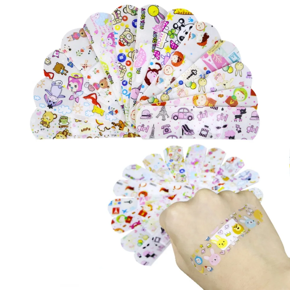 20Pcs Waterproof Breathable Cute Cartoon Band Aid Hemostasis Adhesive Bandages Sterile Stickers First Aid Emergency Kit
