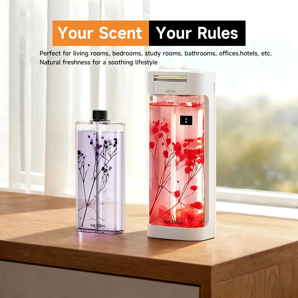 230ml Smart Aroma Diffuser, Auto Air Freshener with Refills, Premium Essential Oil Mist Sprayer, Long-Lasting Fragrance
