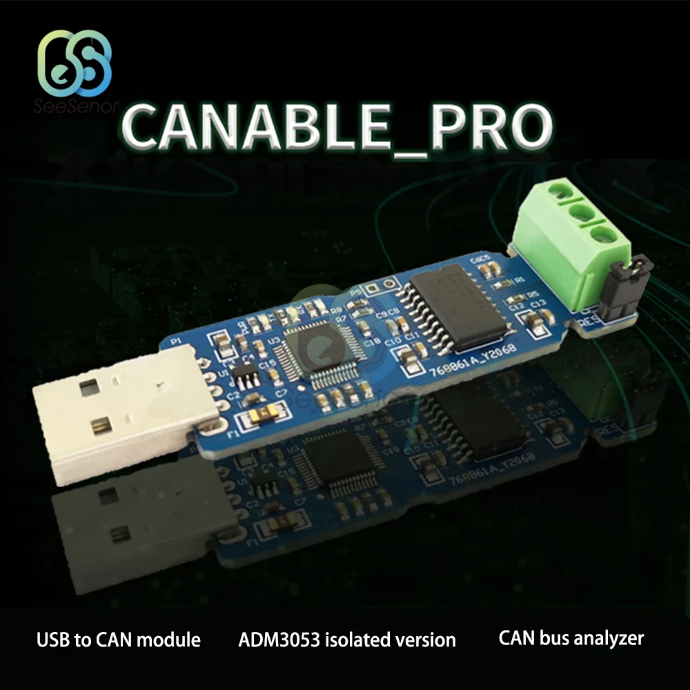 CANable USB to CAN Conversion Module CAN Debug Adapter CAN Bus Analyzer Debugging Assistant Isolation/Non-isolated Version