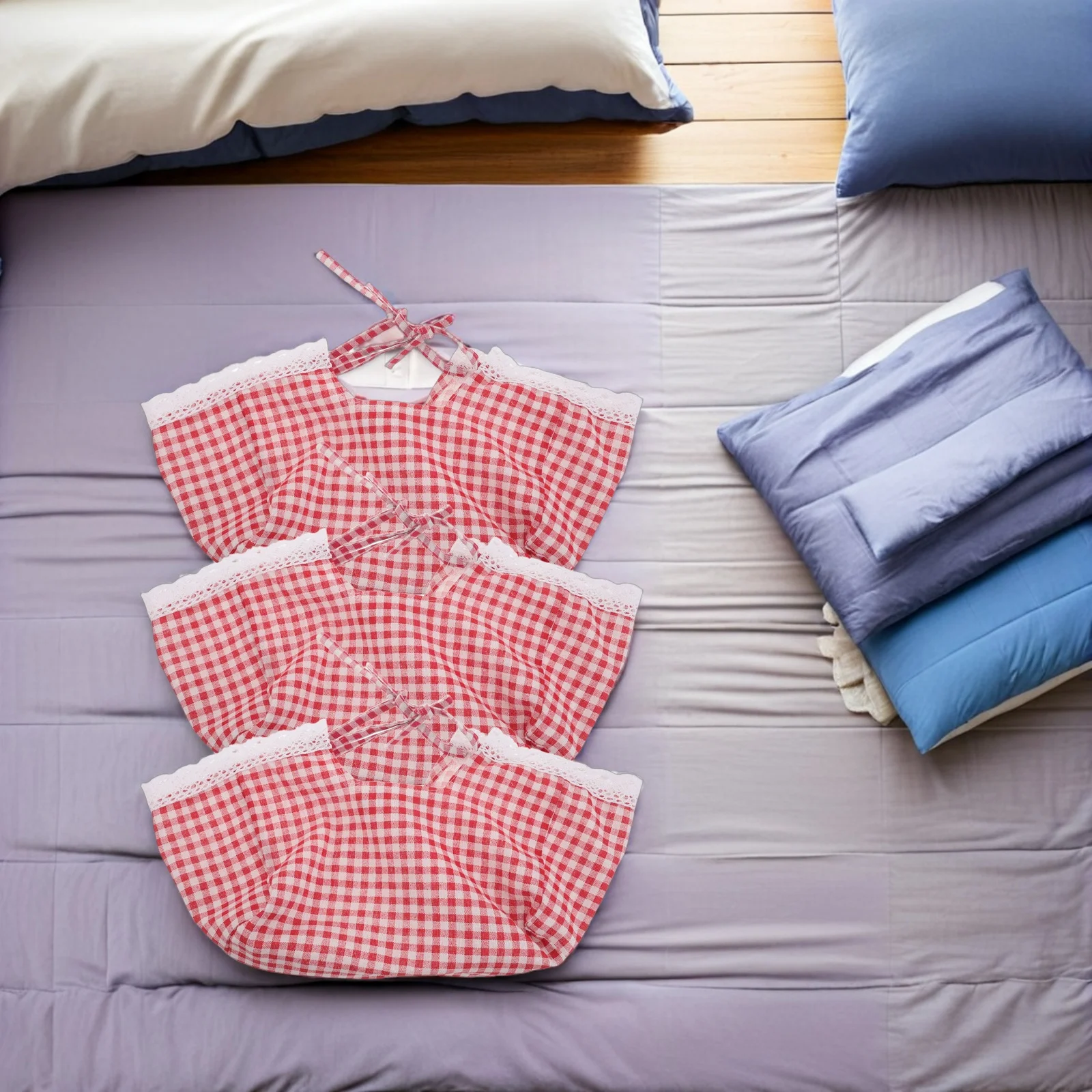 3Pcs Decorative Basket Cloth Liner Rattan Wicker Basket Replacement Insert for Kitchen Picnic Storage Bread Fruit Organizing