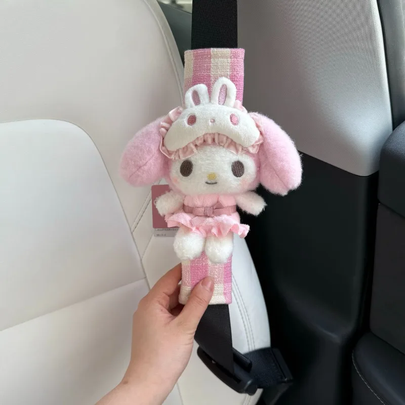 Hello Kitty My Melody Cinnamoroll Sweet and Cute Car Seat Belt Shoulder Cover Car Decoration Protective Cover Gift for Friends