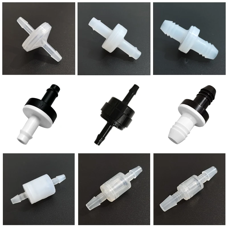 4/6/8/10MM PP/ABS/PA66 One Way Valve Non-Return Check Valve For Air Water Liquid Aquarium Pump oxygenerator Prevent Backflow