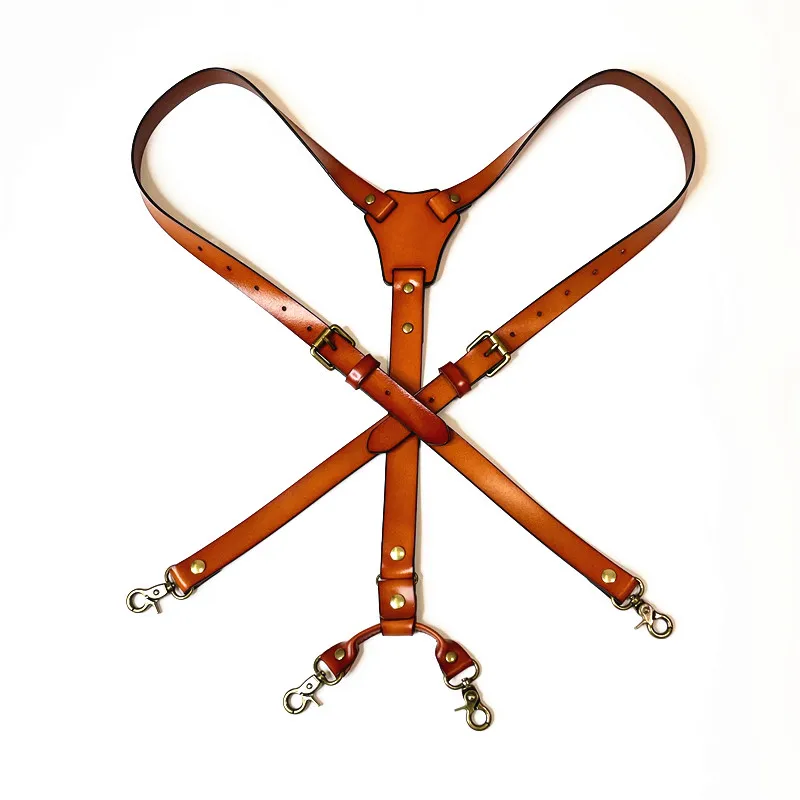 2*115Cm Leather Suspenders Hook/Clip Suspenders Men Adjustable Women's Suspenders Suspenders Man For Pants Suit Accessories