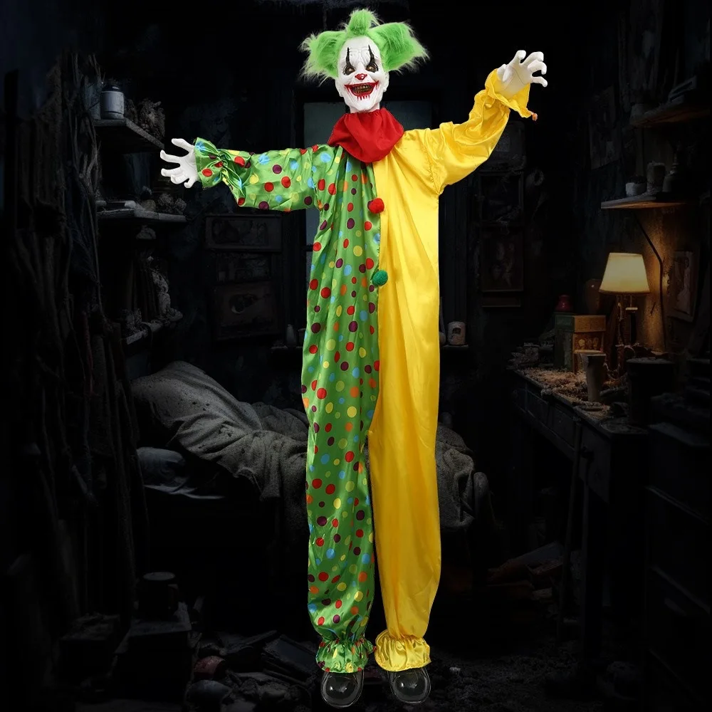 

Suitable for Cross-border new Halloween electric swing movement full-body clown ornament holiday horror atmosphere arrangement p