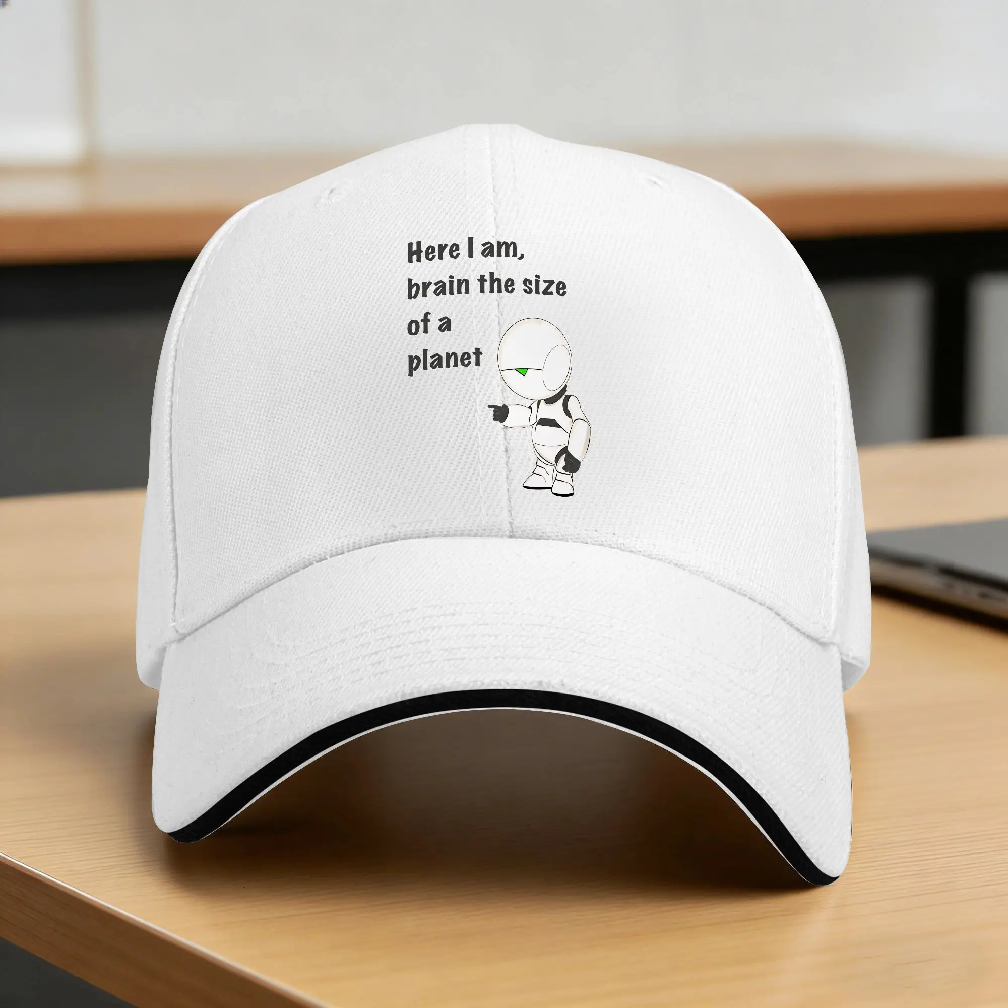 Marvin Brain Size Of A Planet HitchhikerS Guide Sun Baseball Cap Don'T Panic Summer Trucker Hat For Female Male Baseball Caps