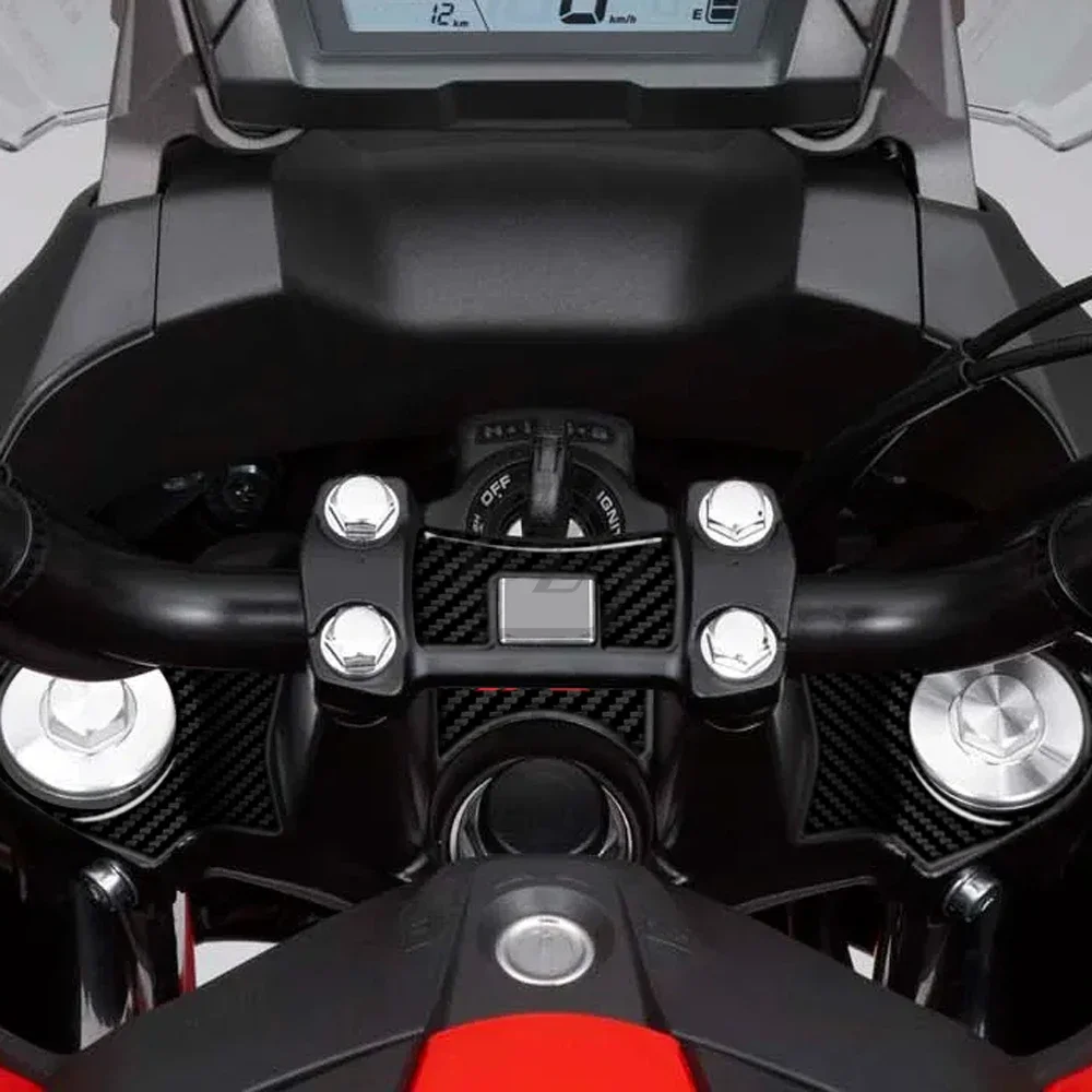 Para Honda NC700 NC700X 2012-2015 Defensor de yugo triple superior con apariencia de carbono 3D