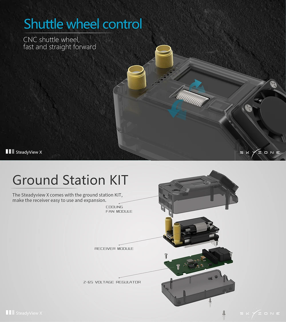Модуль приемника SKYZONE Stead – обзор и цена Skyzone Steadyview X Receiver Module