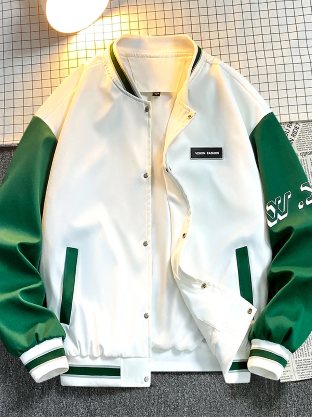 

American Sle Baseball Jaet Men's Casual Loose Fit Youthful Spring Autumn Winter Faionable Couple's Outerwear