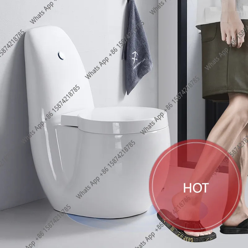 

G Color Ceramic Creative Pipe Shape No Water Pressure Super Whirlpool One-piece Toilet Jet Siphon Silent Toilet