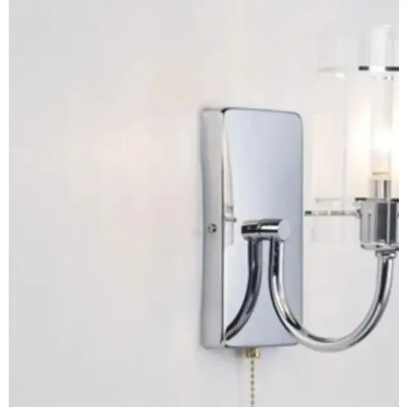 Simple Glass Single Head Modern Bedside Aisle Light Engineering Wall Lamp Lighting Wholesale Hotel Room Wall Light