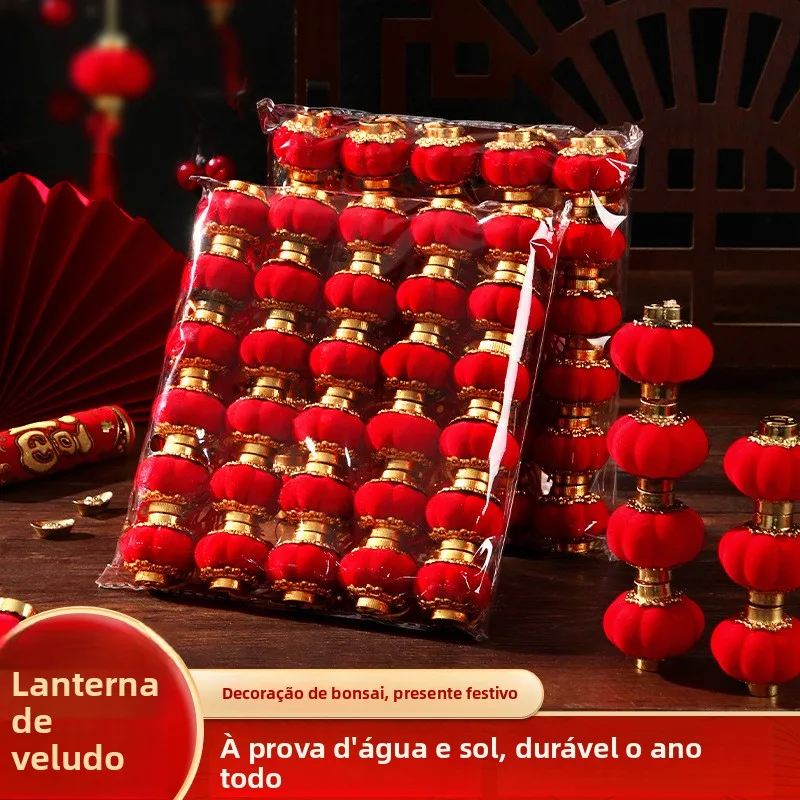 new-festive-wedding-celebration-small-lantern-hanging-ornament-large-red-garden-tree-hanger-decoration-velvet-fabric-festive