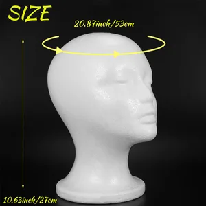 Female Foam Mannequin Head model, hat and wig display, stand rack, white 10 Main Women's Mannequin Sales - №3