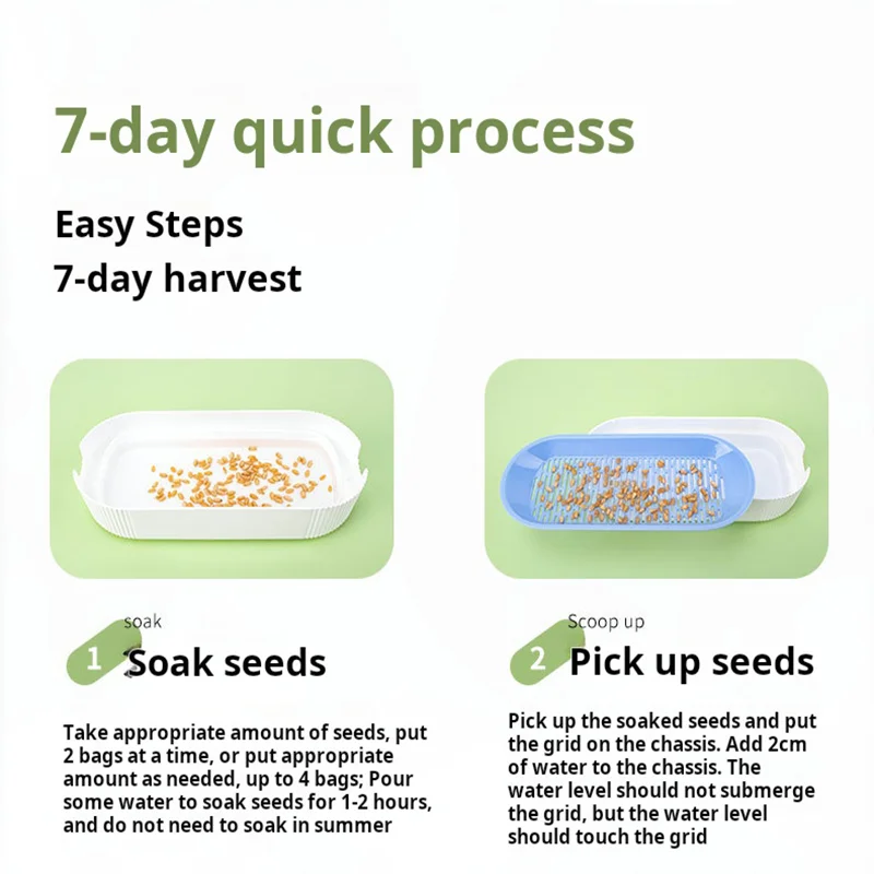Easy Growth Hydroponic Cat Grass Box Dish Growing Pot Cat Treats Catnip Hydroponic Soilless Planting Cat Grass Set Without Seeds - view 5