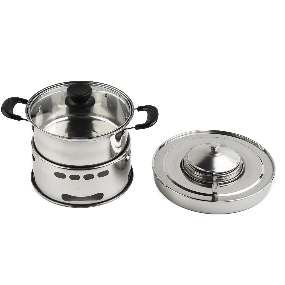 High Quality Practical Chafing Dish Cookware Easy To Carry Stainless Steel 16/18/20cm Adjustable Energy Saving