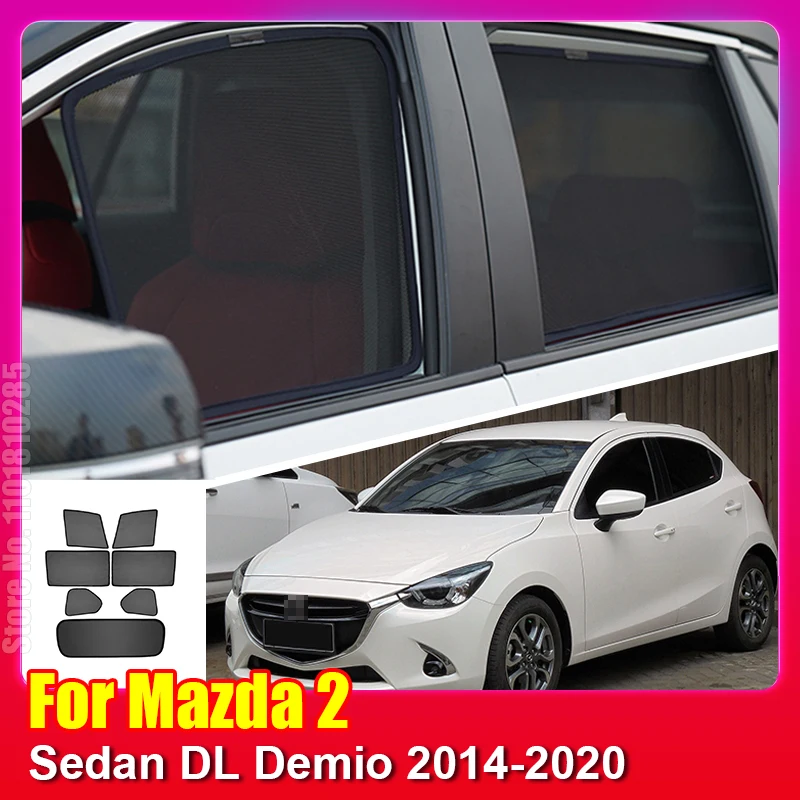 

Автомобильный Магнитный солнцезащитный козырек для Mazda 2 Sedan DL Demio 2014-2020, передняя ветровая занавеска, задняя зеркальная занавеска