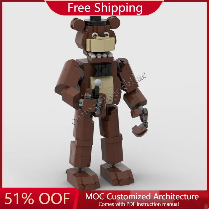 

Новые 490, детали MOC, знаменитая игровая серия, модель ужасного медведя, строительные блоки, техника, креативный набор, гаражные кирпичи, детские игрушки, подарок