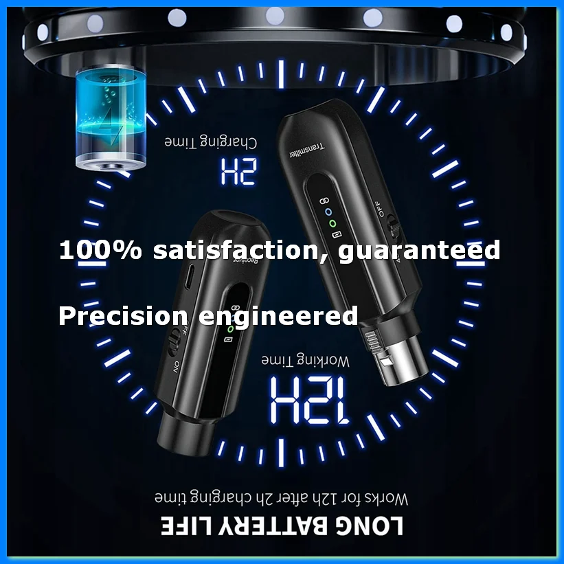 ●Wireless Microphone Converter 2.4G XLR Wireless Microphone System Transmitter and Receiver for Dynamic Microphone