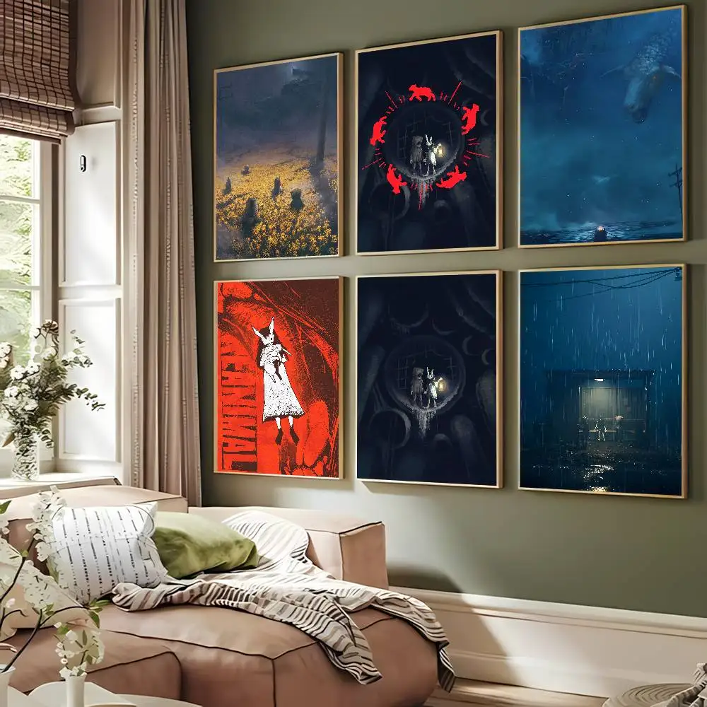 Fashion New Popular Horror Cool REANIMAL Gaming Poster Self-adhesive Art Paper Sticker Coffee House Bar Room Wall Decor view 4