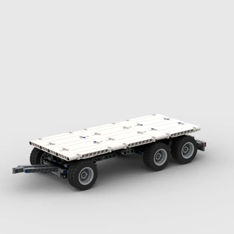 MOC-97703 클래식 화물 삼각형 덤프 트럭(트레일러 포함) 빌딩 블록 모델, 1238개 부품, 소년 어린이 생일 장난감 선물