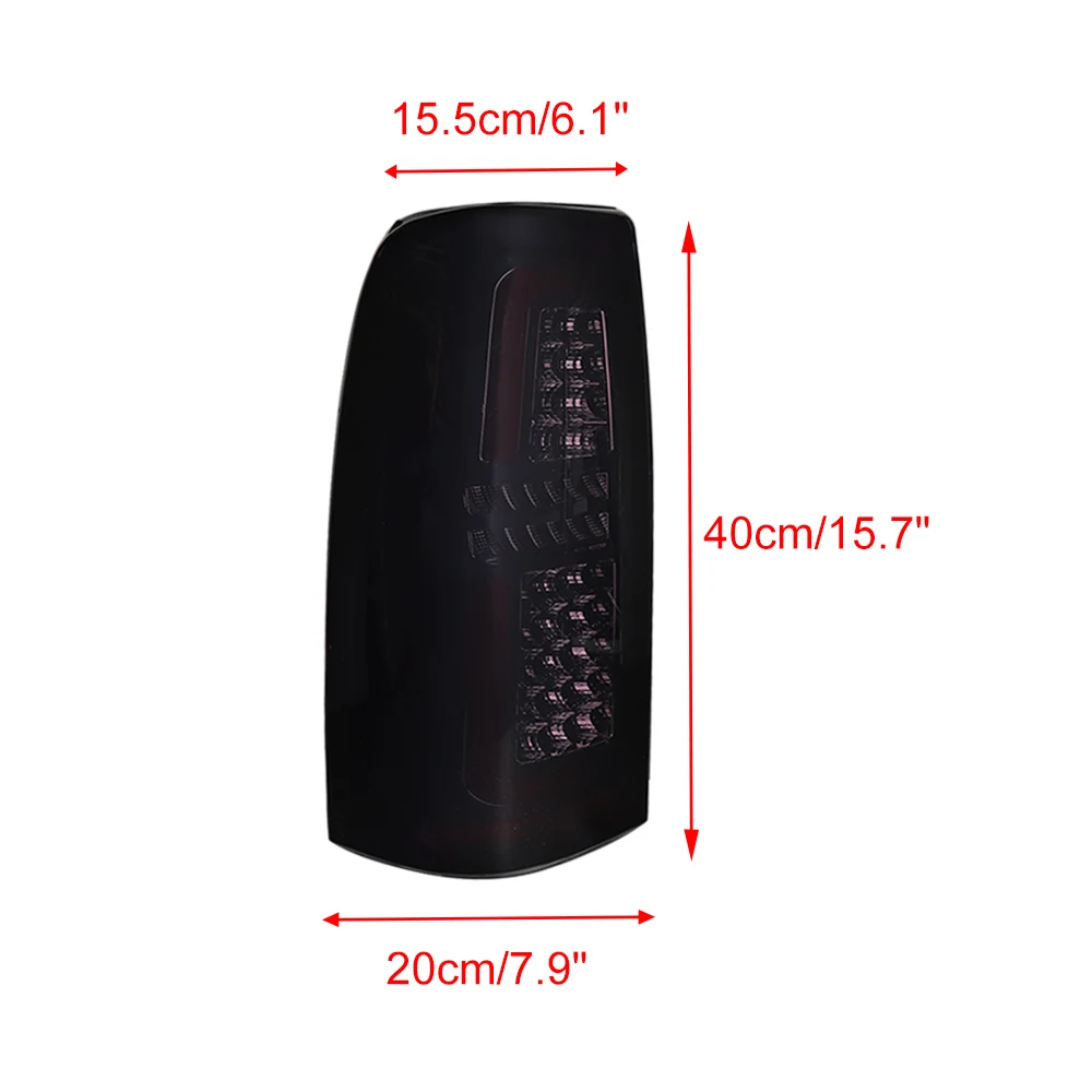 Smoked Lens Rear Brake Lights Fits for 1999 GMC Sierra LED Tail Light