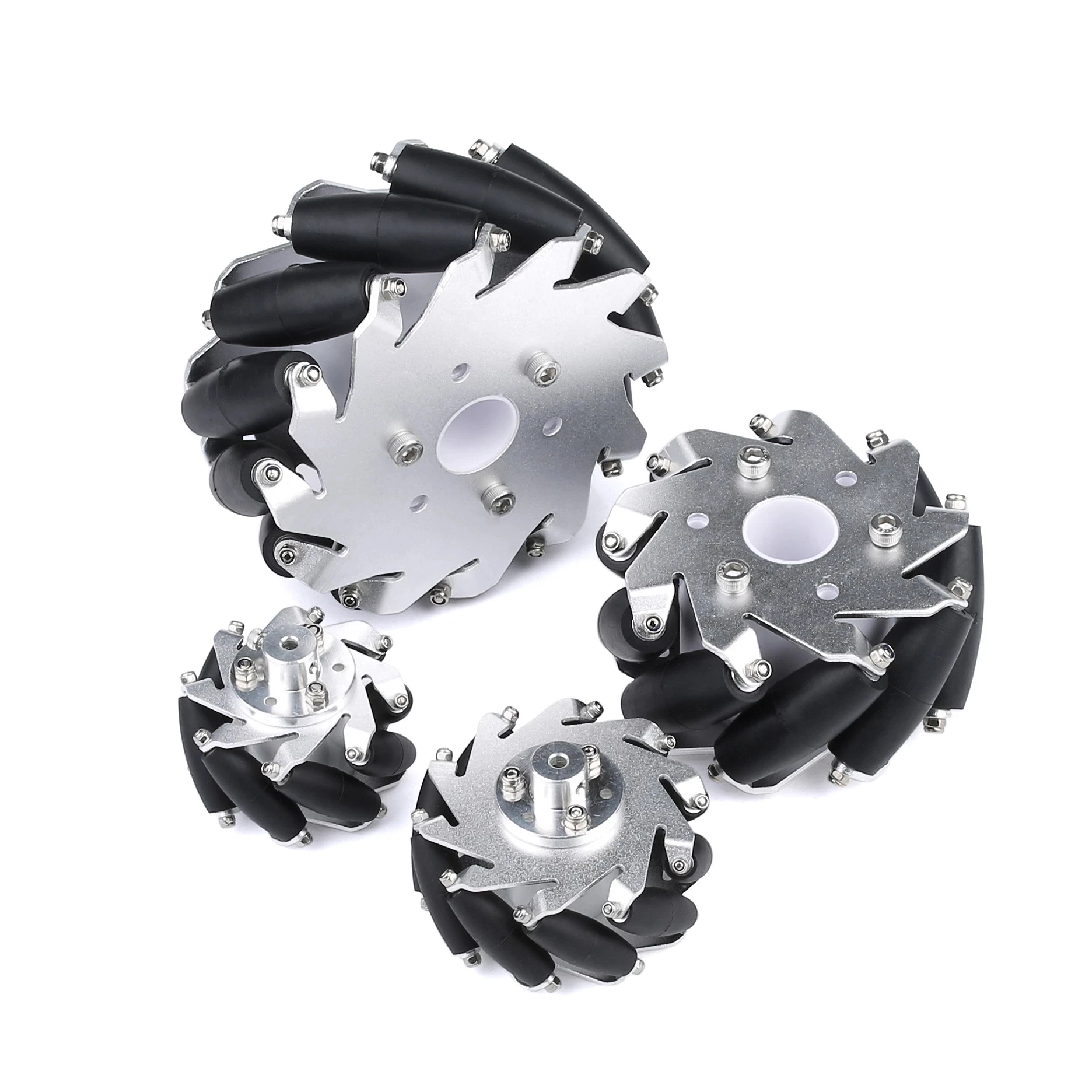 4pcs Mecanum Wheel Diameter 60mm 75mm 100mm 127mm Aperture 4/5/6/8/10/12/14/15/16 mm Omnidirectional Wheel ROS Mobile Platform