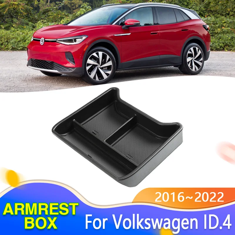 Storage Box for Volkswagen VW ID.4 ID.5 4 Pro Crozz GTX 2020 2021 2022 Debris Arrangement Center Armrest Storage Car Accessories