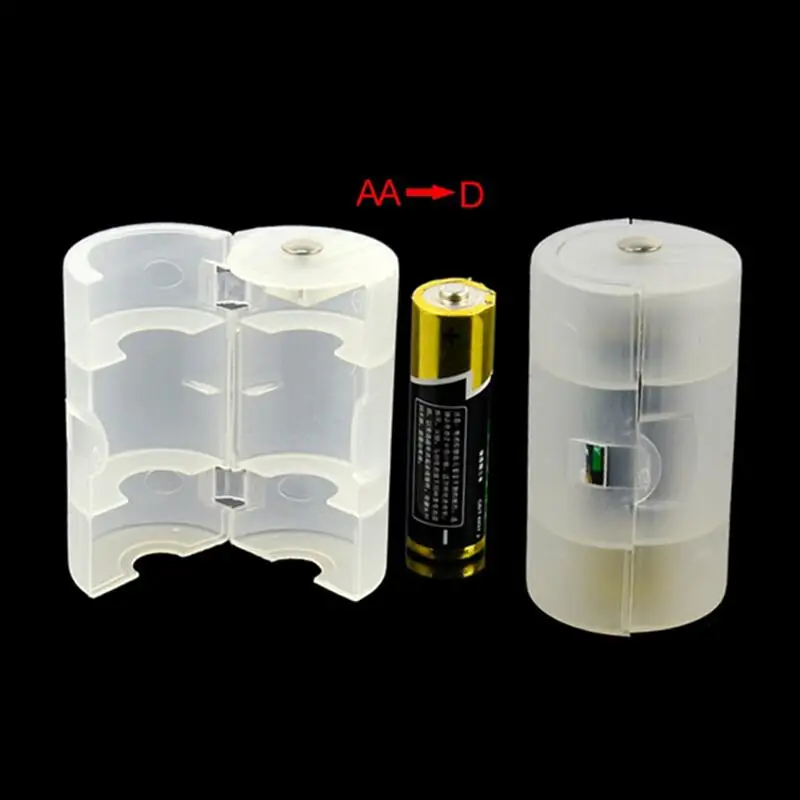 Upgraded Portable Battery Converter Cases AAA/AA to AA/C/D High Toughness Plastic Battery Storage Box Adapter Switcher Holder