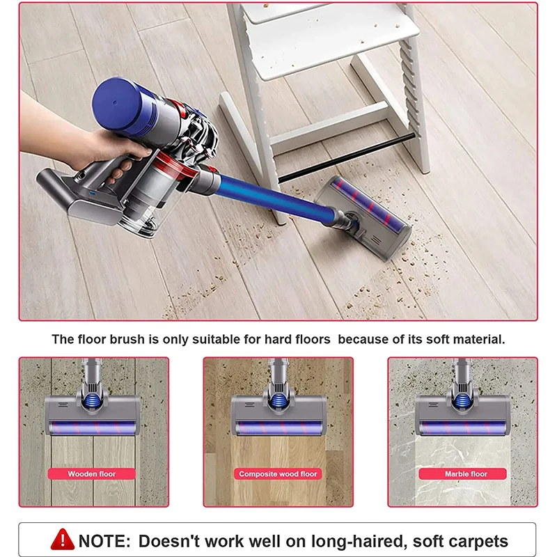 Per Dyson V6 DC58 V7 V8 V10 V11 V15 aspirapolvere sostituzione spazzola per pavimenti testa morbida spazzola a rullo accessorio strumento